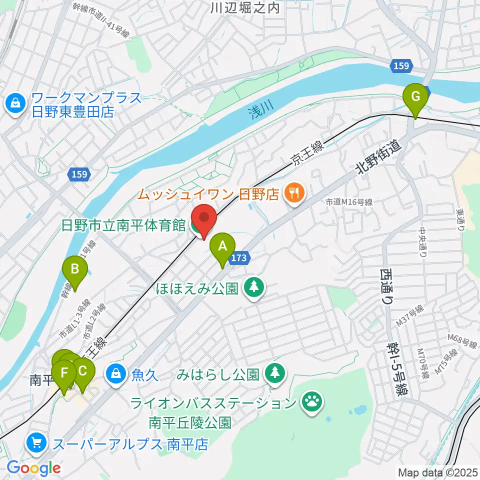 フクシ・エンタープライズ南平アリーナ周辺のカフェ一覧地図