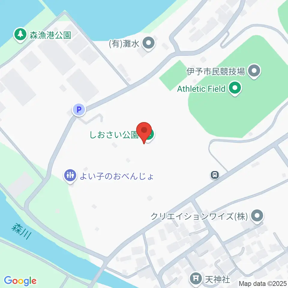 伊予市民体育館周辺のカフェ一覧地図