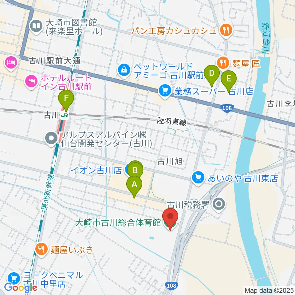 タカカツアリーナ大崎周辺のカフェ一覧地図