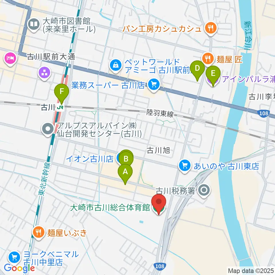 タカカツアリーナ大崎周辺のカフェ一覧地図