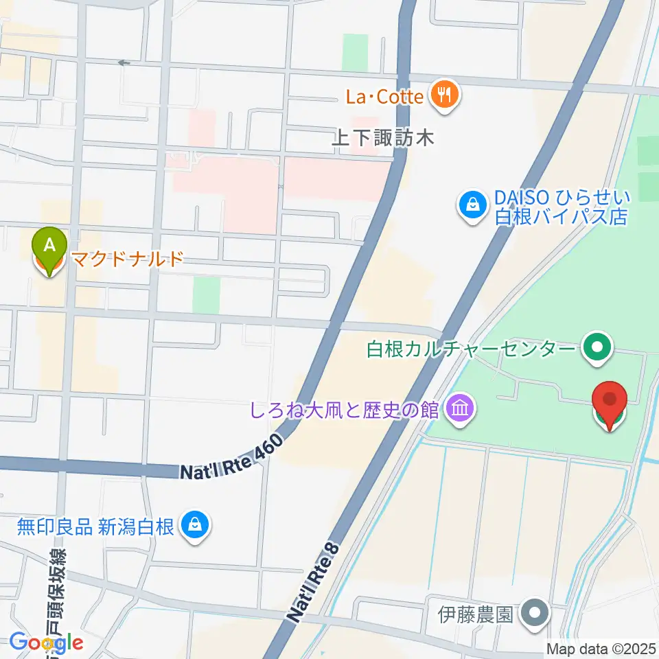 白根総合公園屋内プール周辺のカフェ一覧地図