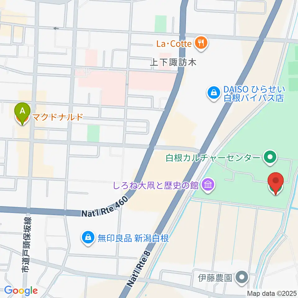 白根総合公園屋内プール周辺のカフェ一覧地図