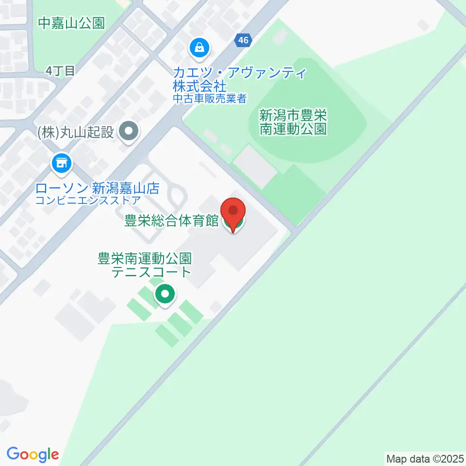 新潟市豊栄総合体育館周辺のカフェ一覧地図
