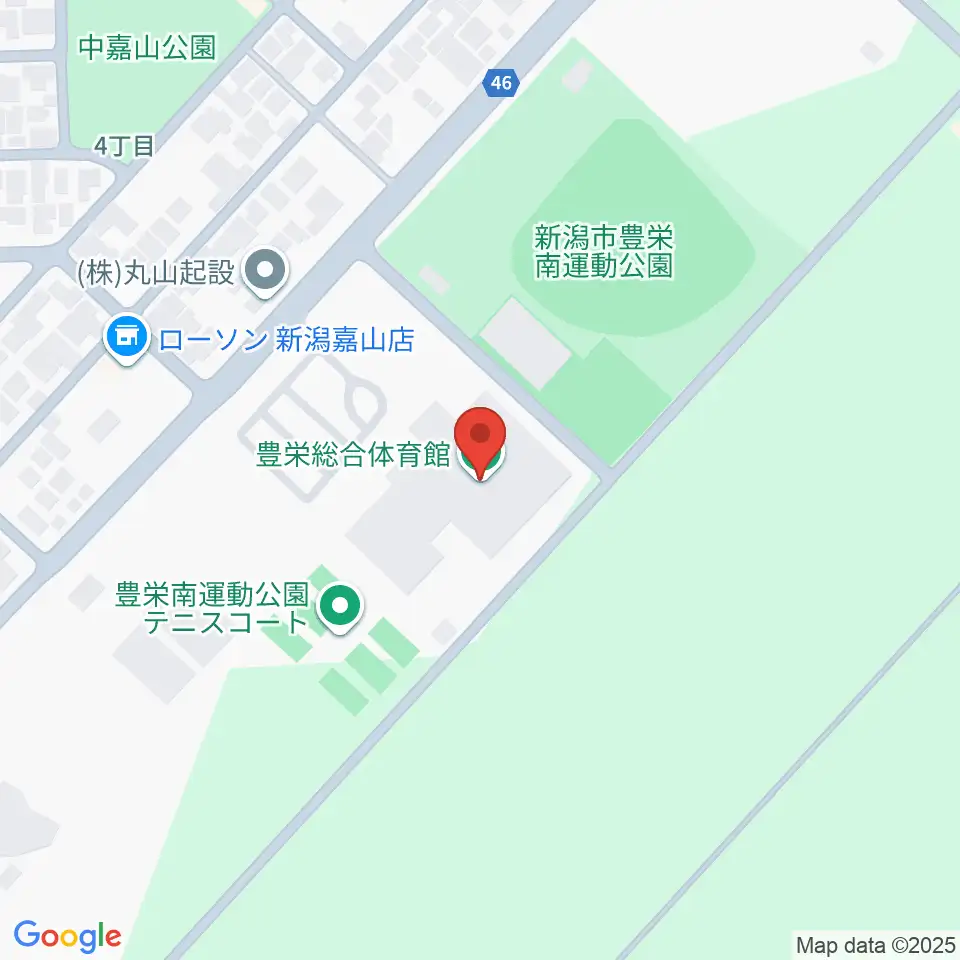 新潟市豊栄総合体育館周辺のカフェ一覧地図