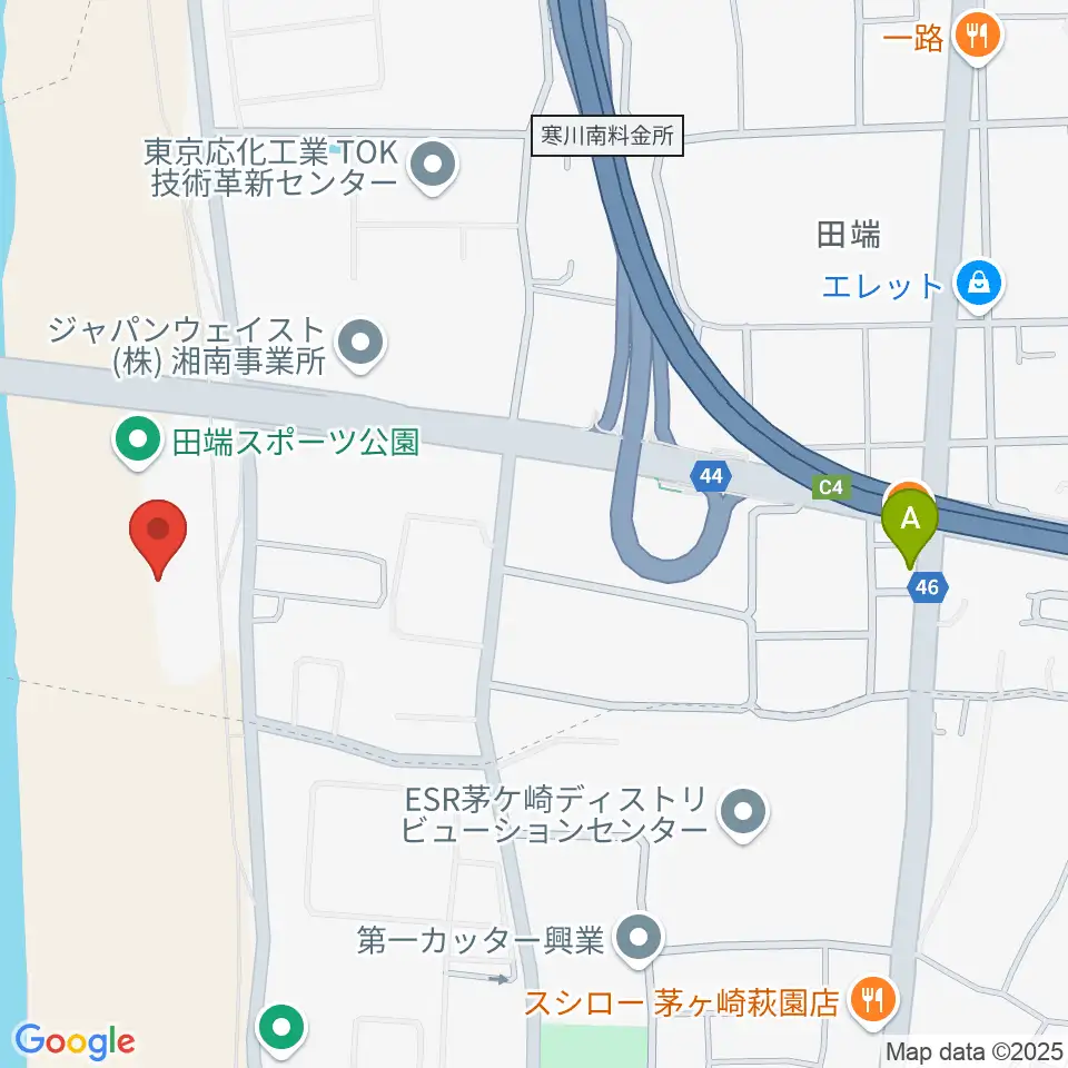 田端スポーツ公園野球場周辺のカフェ一覧地図