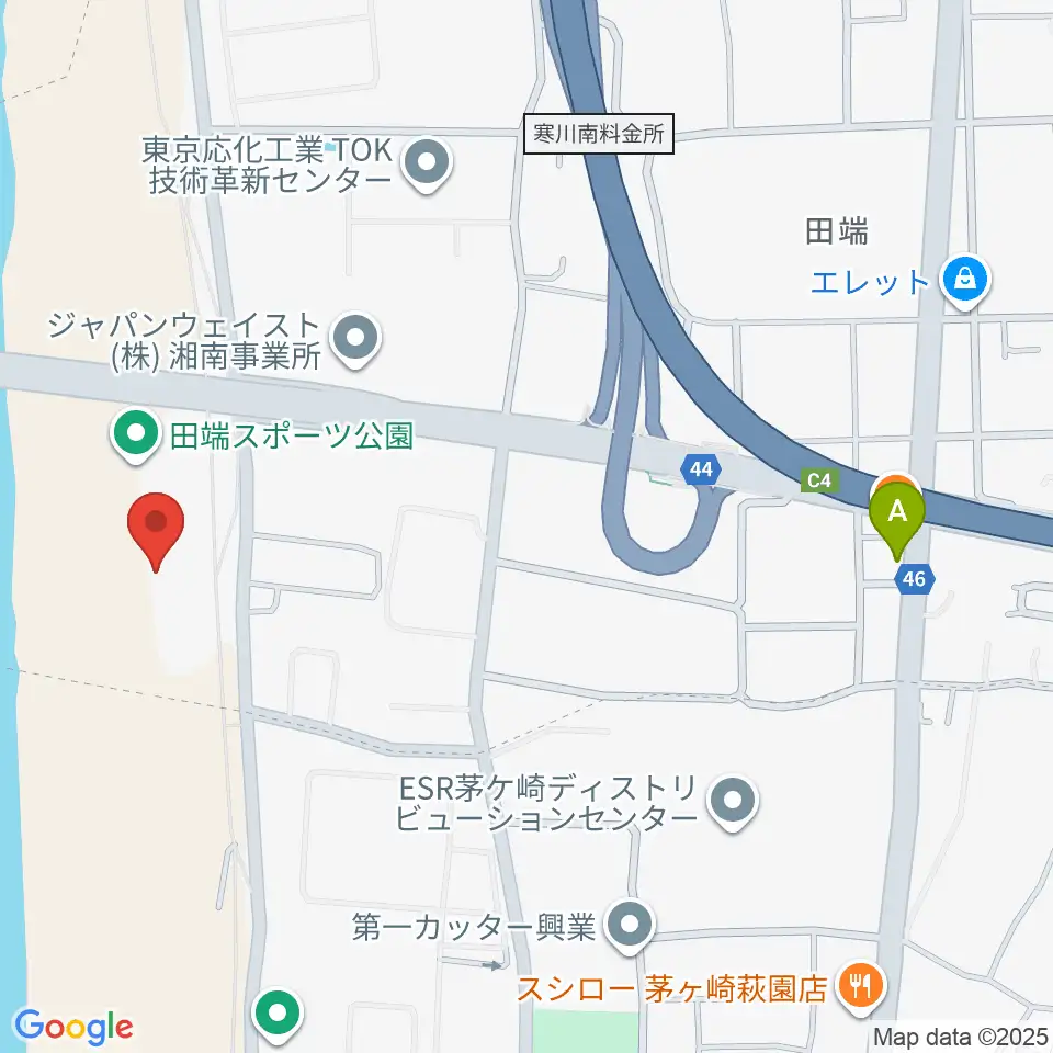 田端スポーツ公園野球場周辺のカフェ一覧地図
