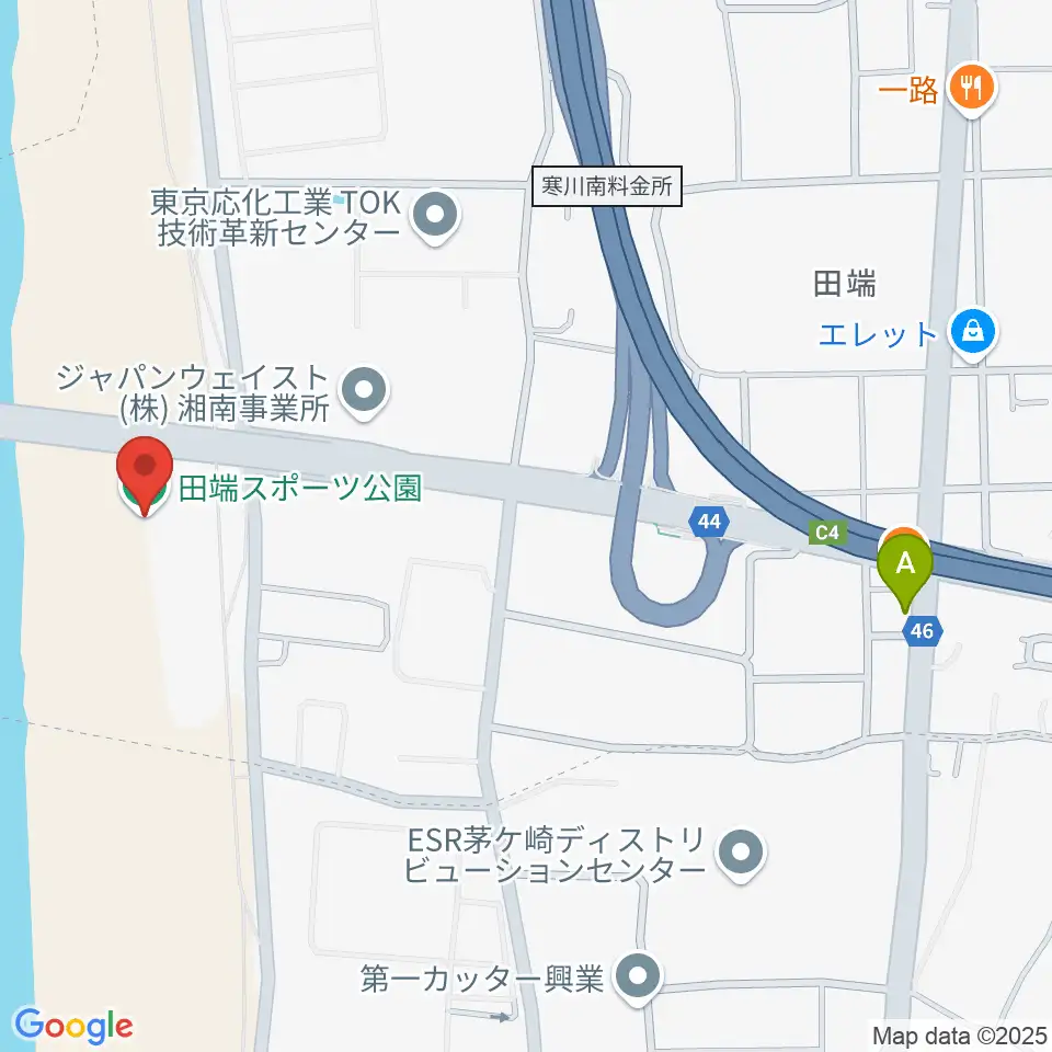 田端スポーツ公園多目的運動場周辺のカフェ一覧地図