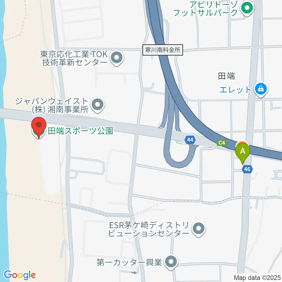田端スポーツ公園多目的運動場周辺のカフェ一覧地図