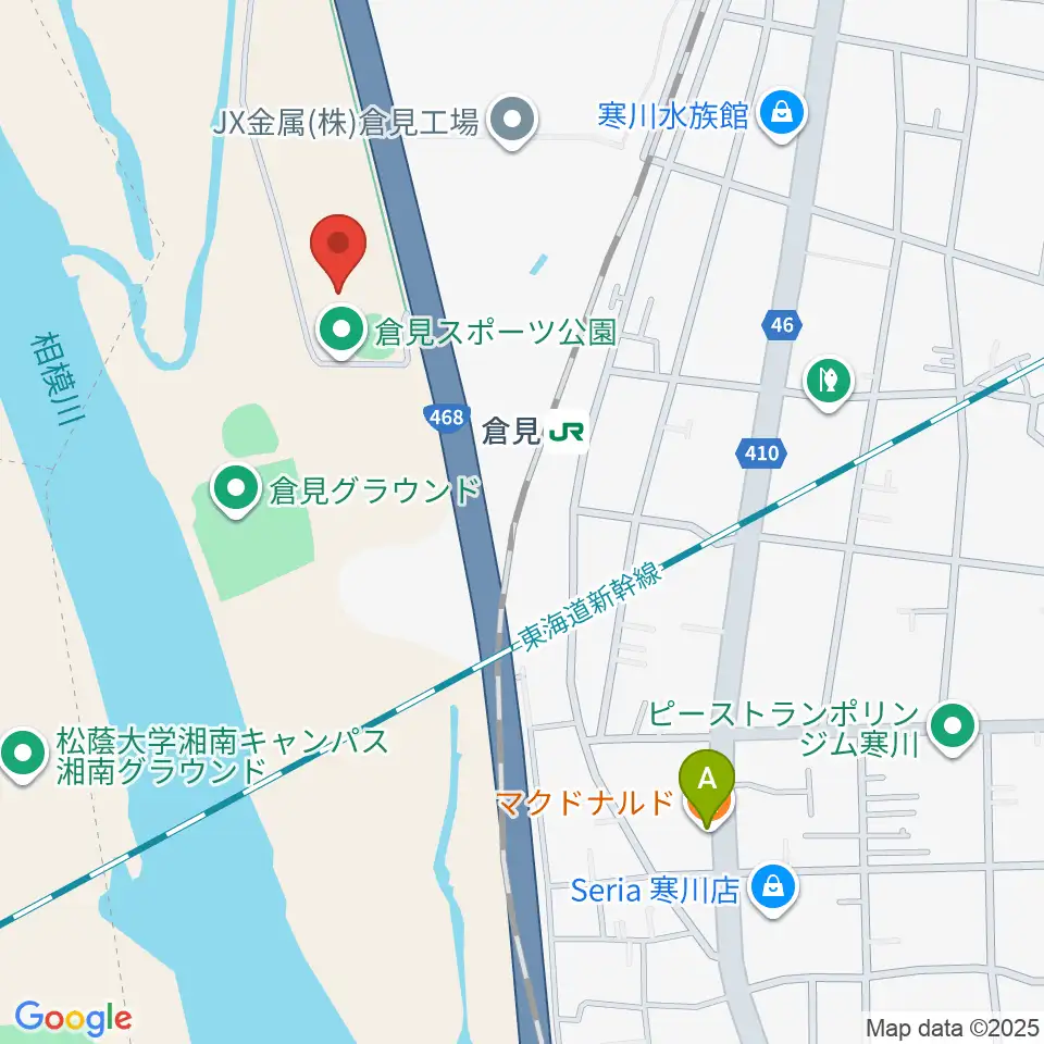 倉見スポーツ公園野球場周辺のカフェ一覧地図