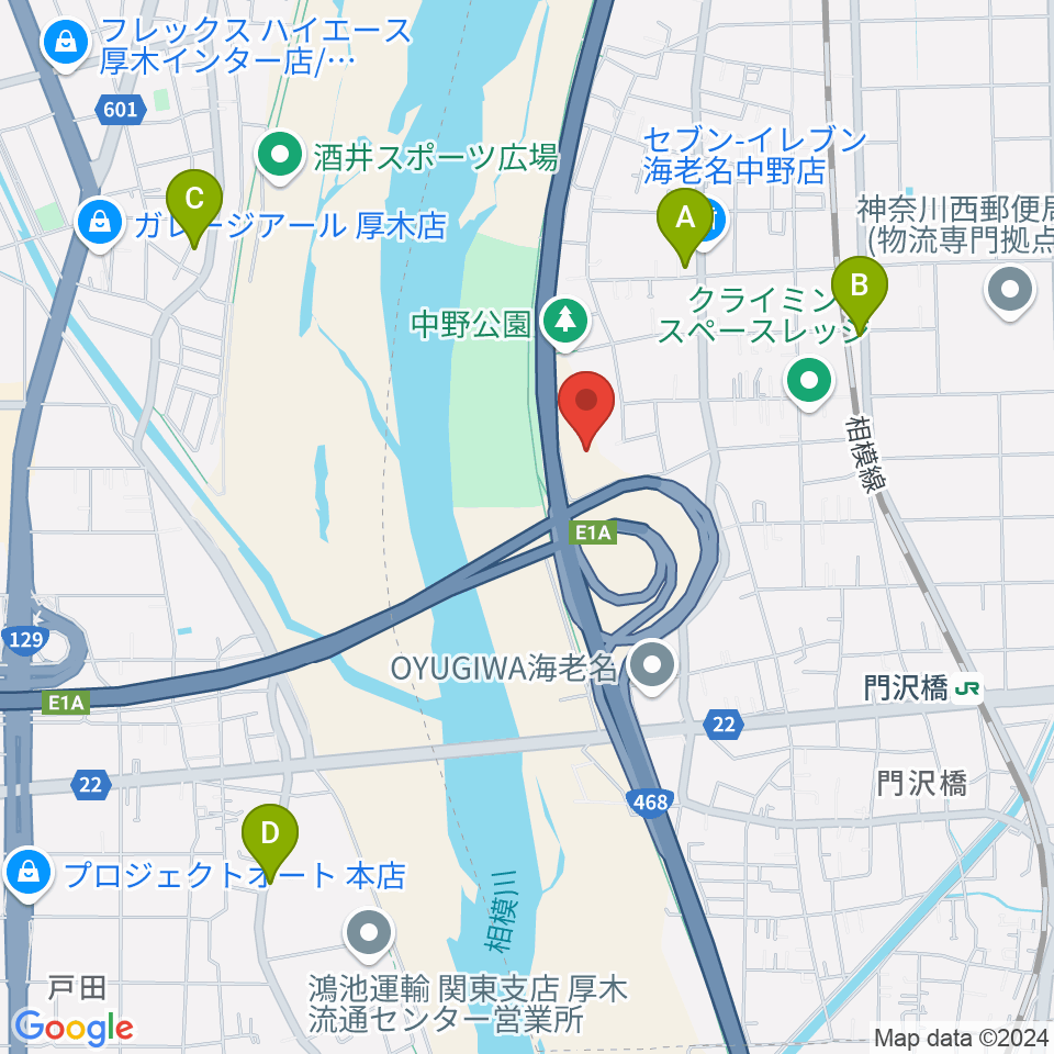 中野公園人工芝グラウンド周辺のカフェ一覧地図