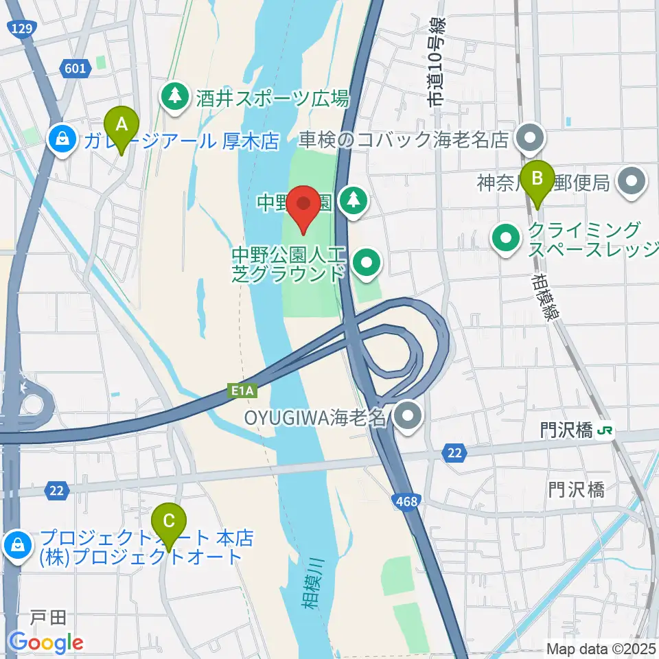 中野多目的広場周辺のカフェ一覧地図