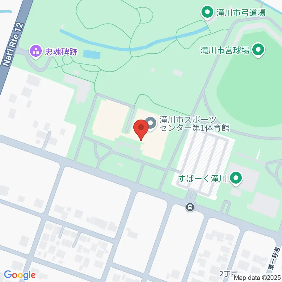滝川市スポーツセンター 第1・第2体育館周辺のカフェ一覧地図