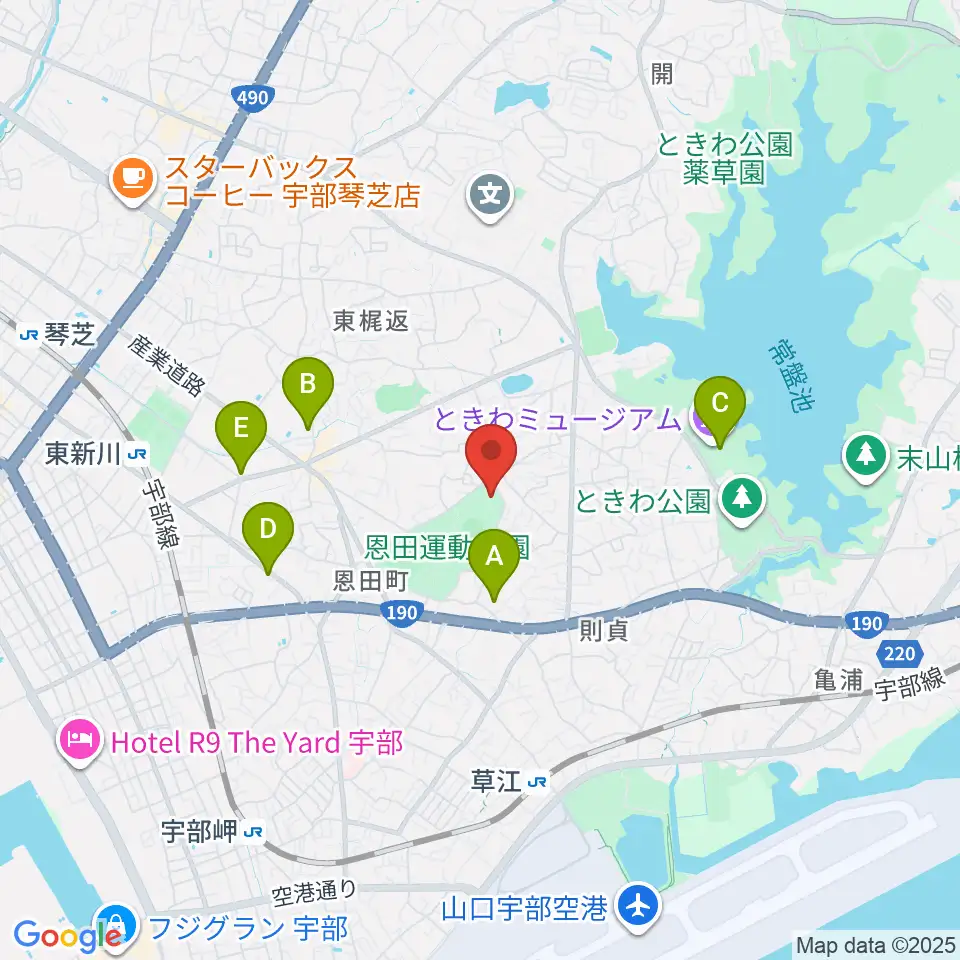 俵田翁記念体育館周辺のカフェ一覧地図