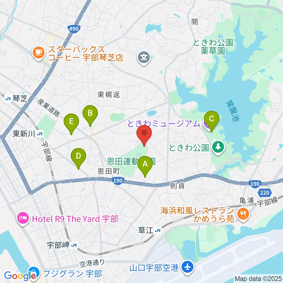 俵田翁記念体育館周辺のカフェ一覧地図