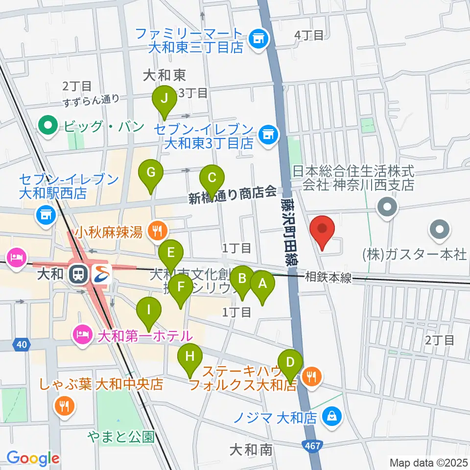 ウィーンホール周辺のカフェ一覧地図