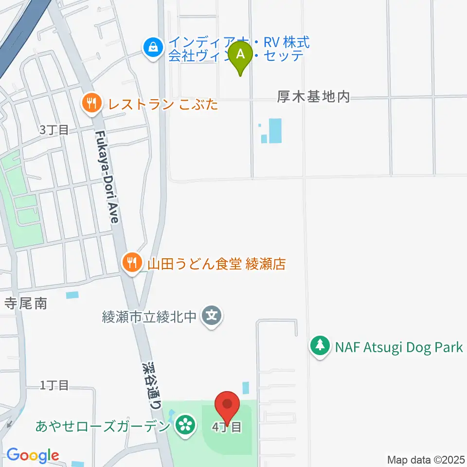 あやせノーブルスタジアム周辺のカフェ一覧地図