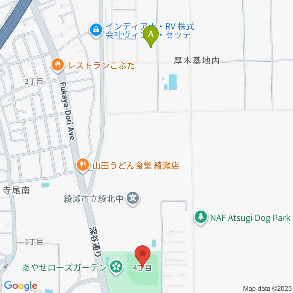 あやせノーブルスタジアム周辺のカフェ一覧地図