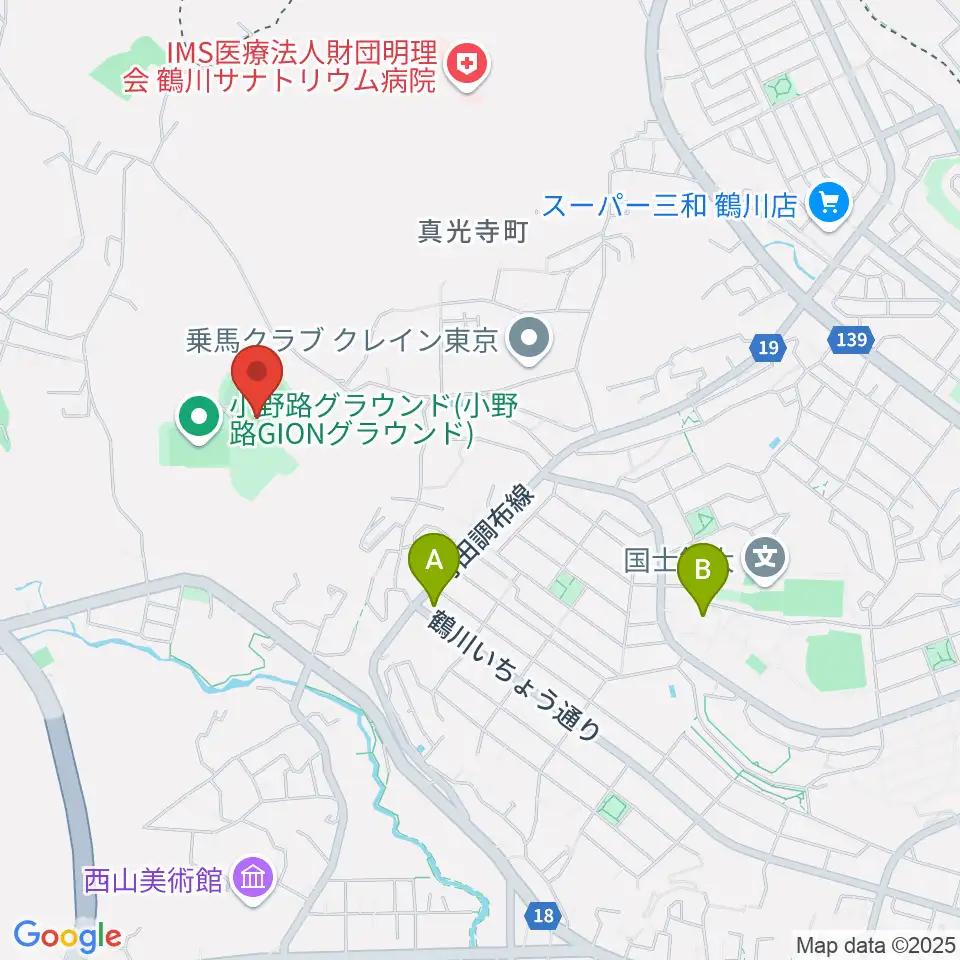 小野路GIONベースボールパーク周辺のカフェ一覧地図