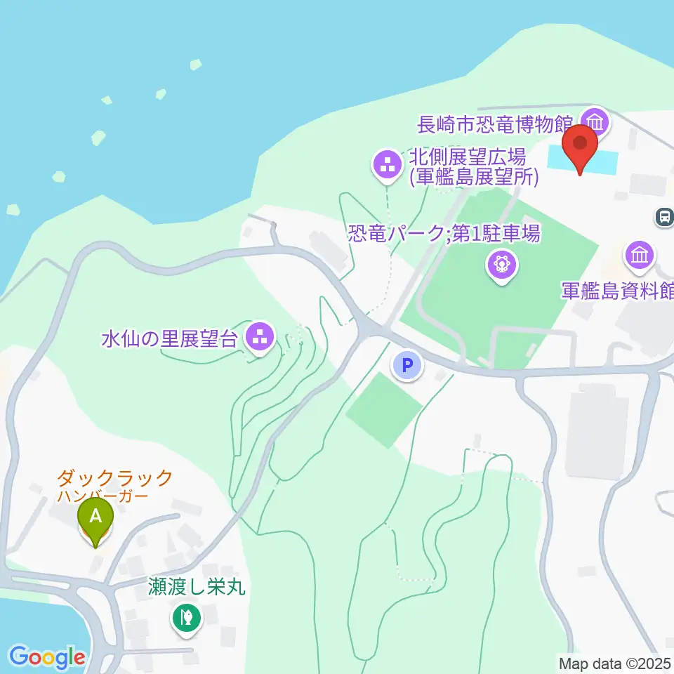 ベネックス恐竜博物館周辺のカフェ一覧地図
