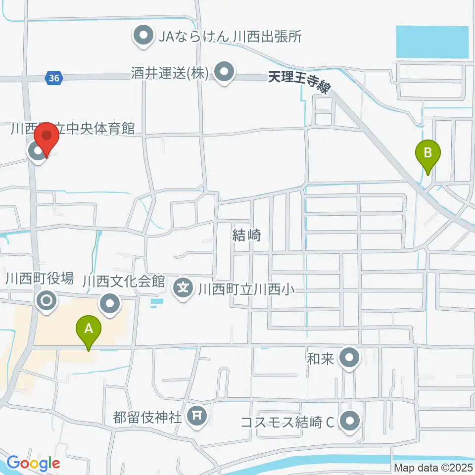 川西町中央体育館周辺のカフェ一覧地図