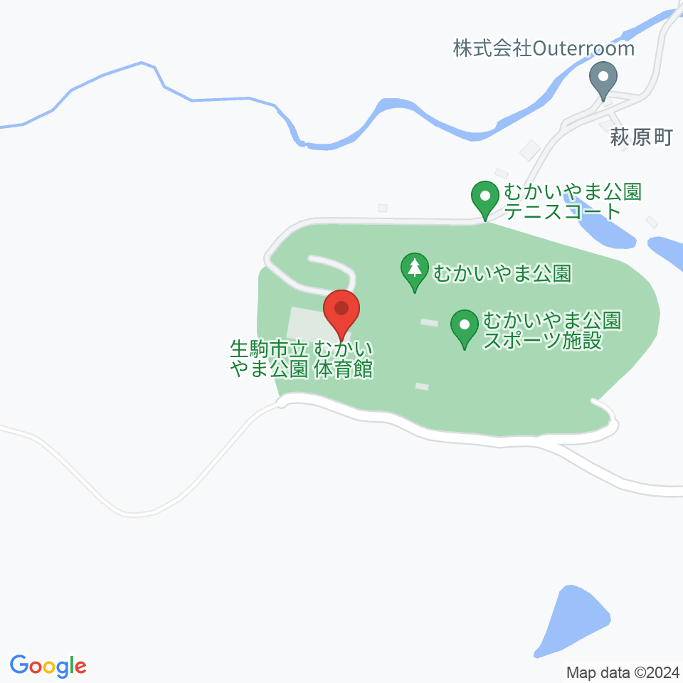 むかいやま公園体育館周辺のカフェ一覧地図