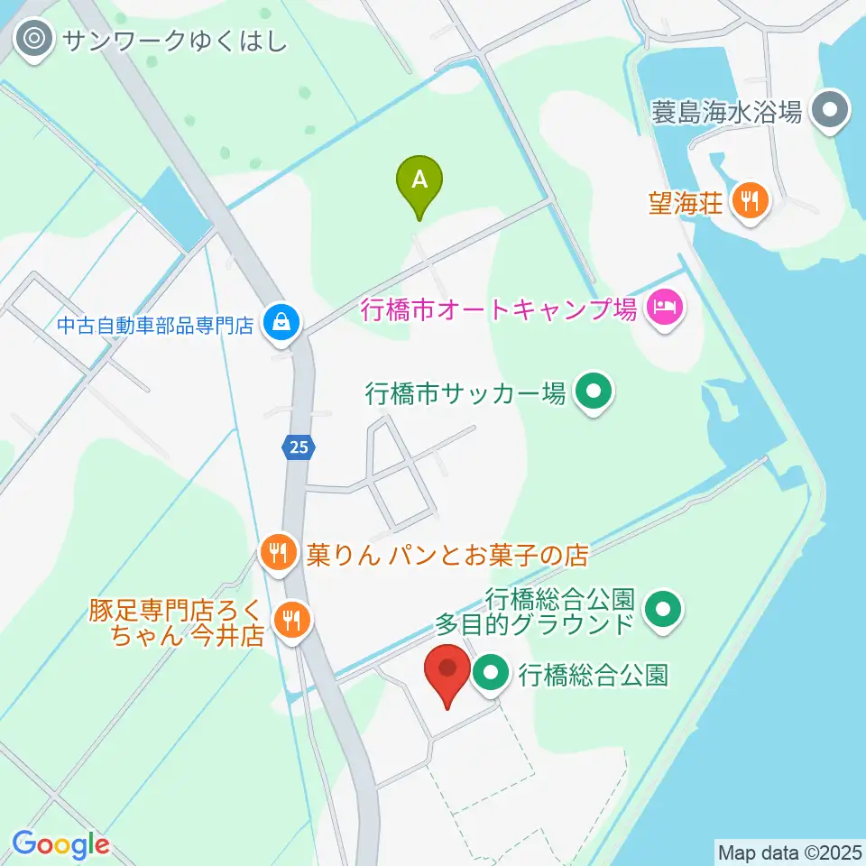 行橋市民体育館周辺のカフェ一覧地図