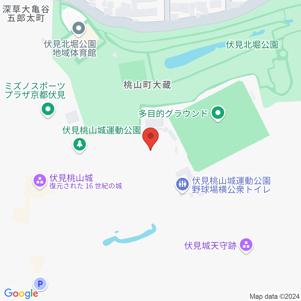 アイアイ伏見桃山スタジアム周辺のカフェ一覧地図