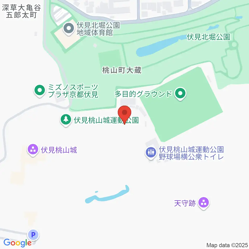 アイアイ伏見桃山スタジアム周辺のカフェ一覧地図