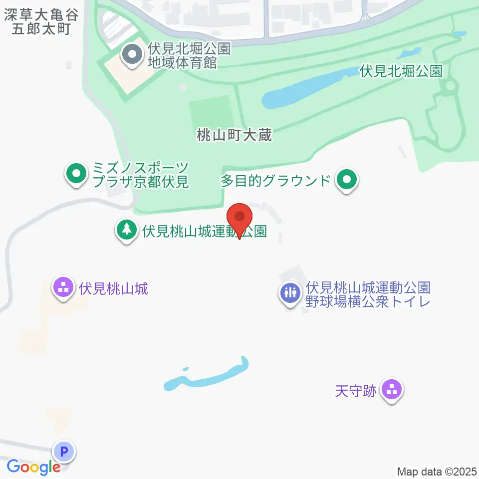 アイアイ伏見桃山スタジアム周辺のカフェ一覧地図