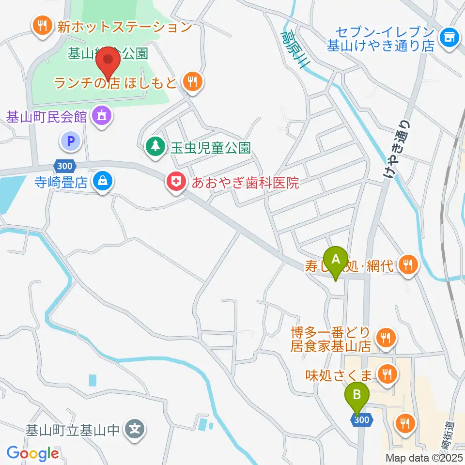 基山町総合体育館周辺のカフェ一覧地図