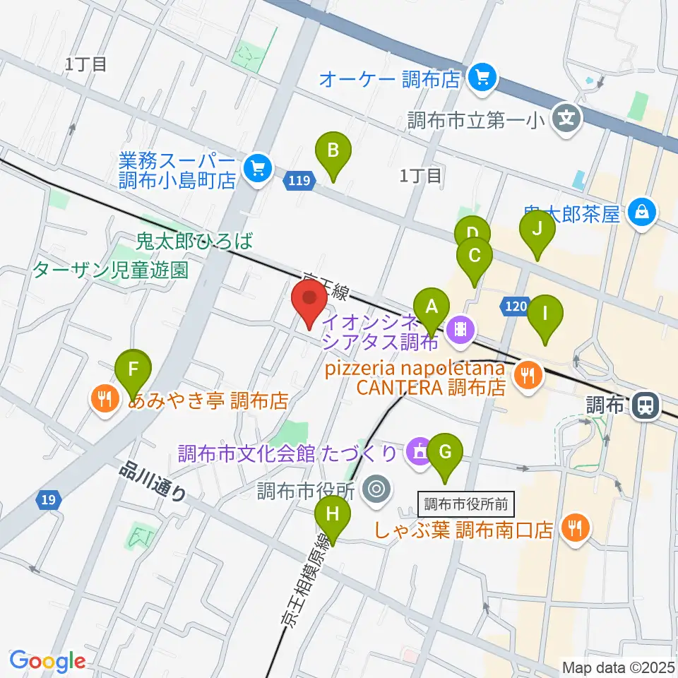 サン・ミュージックスタジオ周辺のカフェ一覧地図