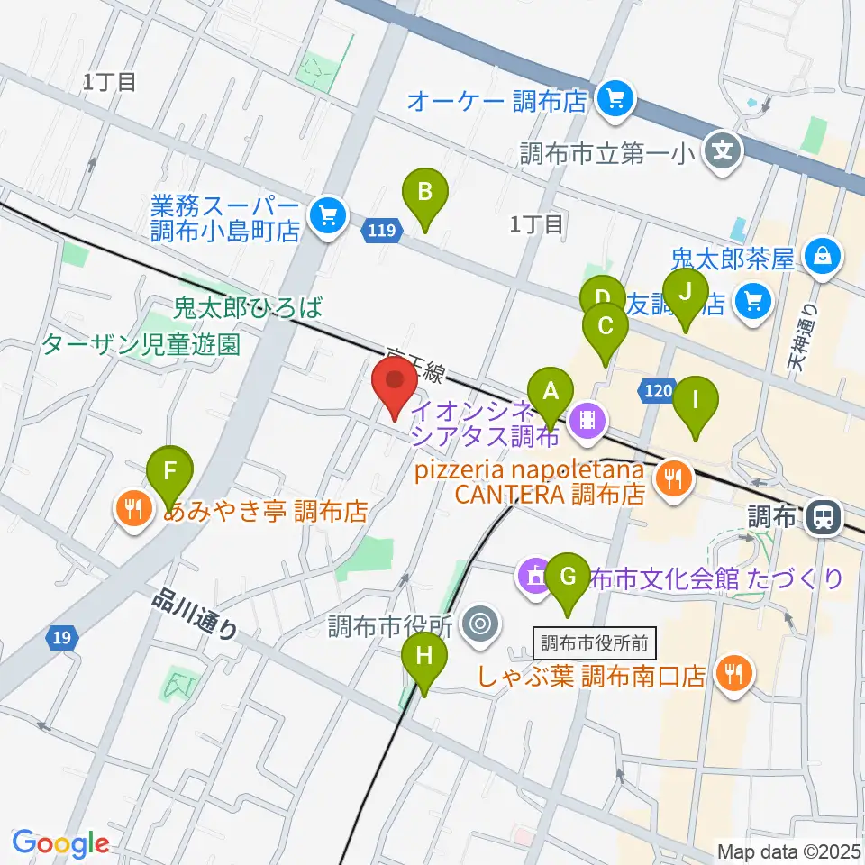 サン・ミュージックスタジオ周辺のカフェ一覧地図