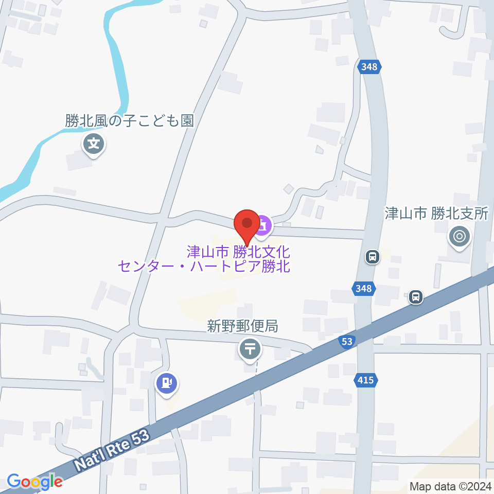 津山市勝北文化センター周辺のカフェ一覧地図