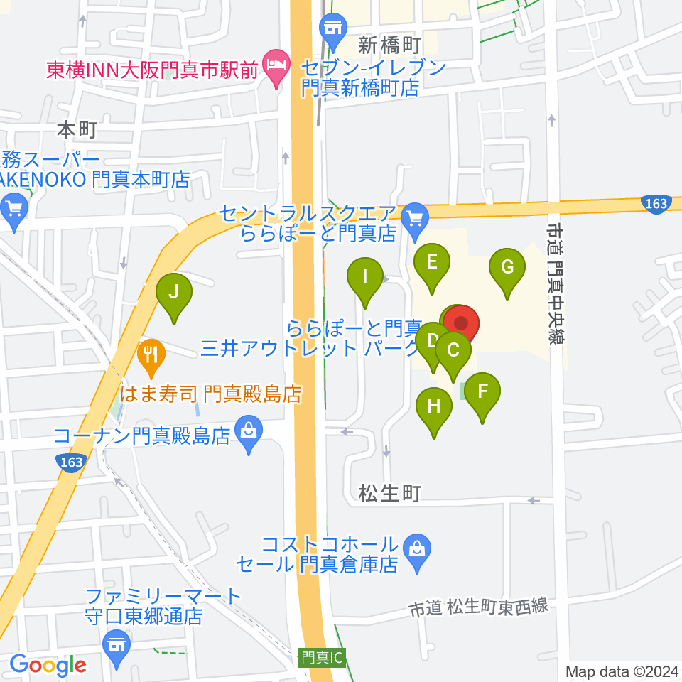 TOHOシネマズ ららぽーと門真周辺のカフェ一覧地図