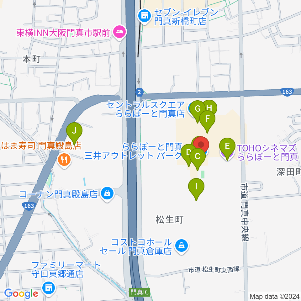 TOHOシネマズ ららぽーと門真周辺のカフェ一覧地図