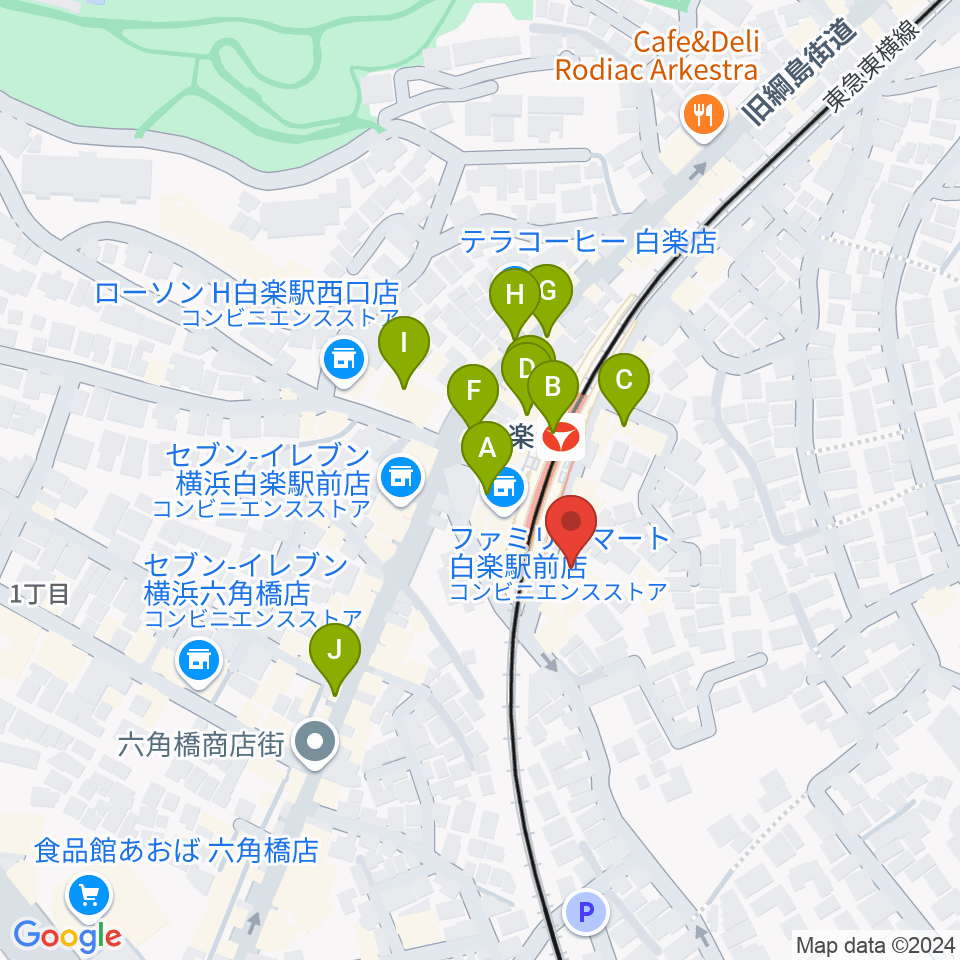 ケイアイサウンドスタジオ周辺のカフェ一覧地図