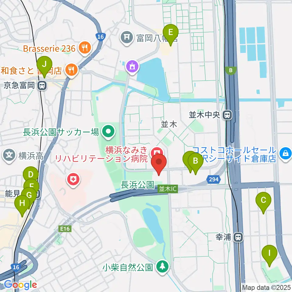 横浜市金沢スポーツセンター周辺のカフェ一覧地図