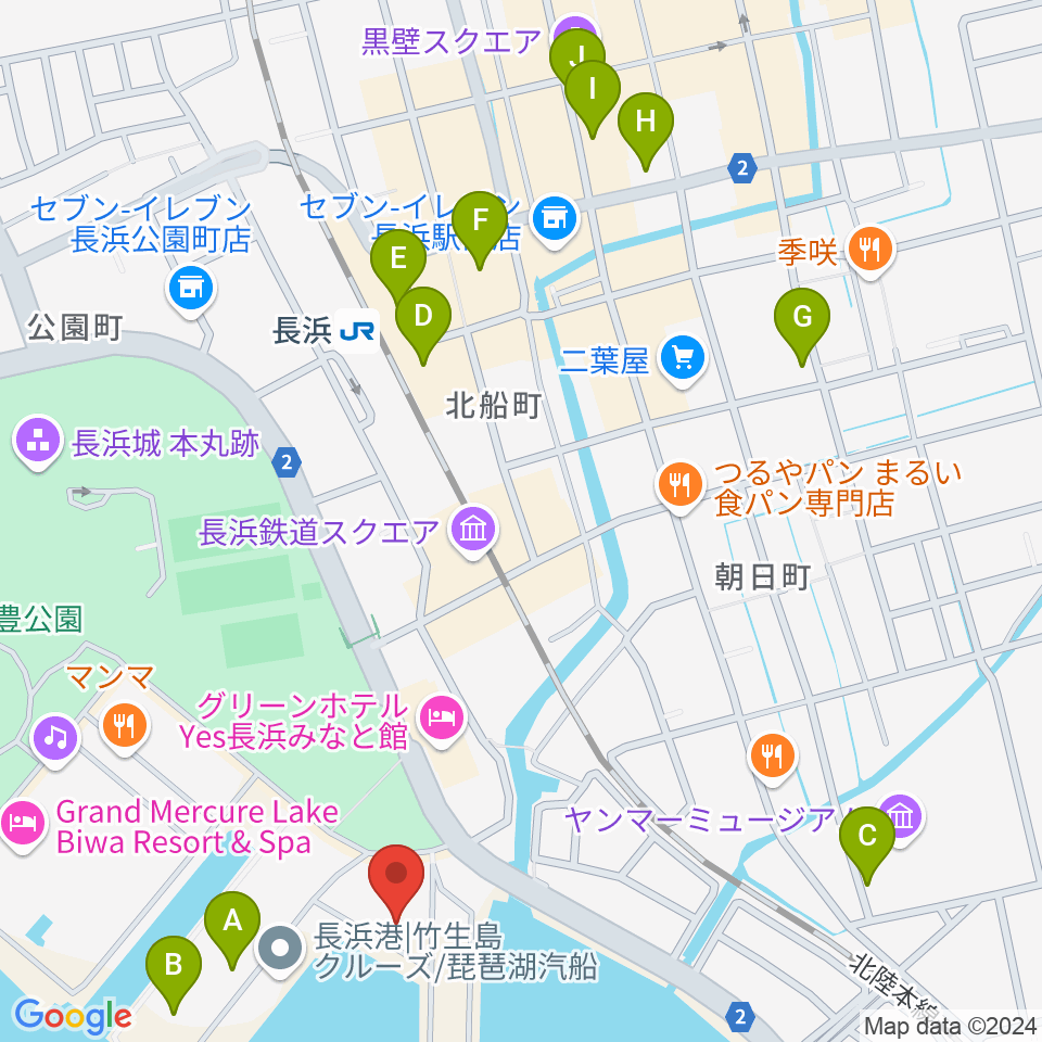 セミナー&カルチャーセンター臨湖周辺のカフェ一覧地図