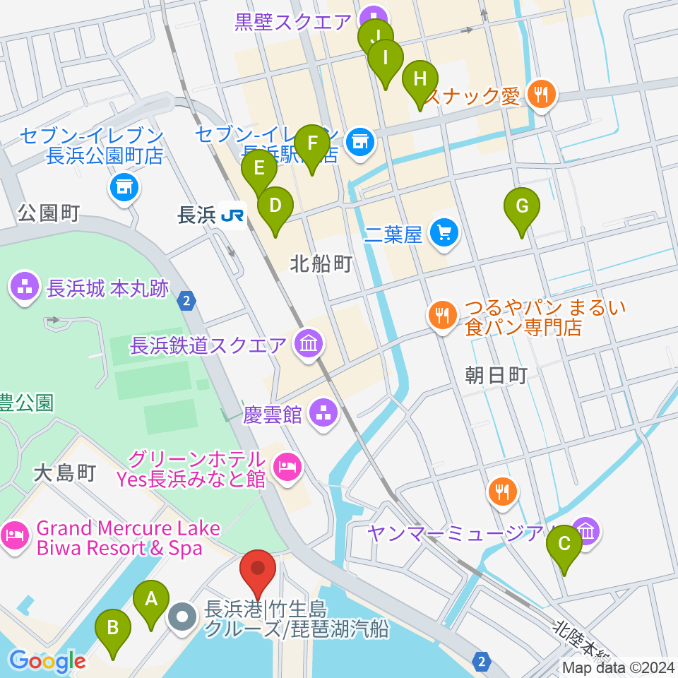 セミナー&カルチャーセンター臨湖周辺のカフェ一覧地図