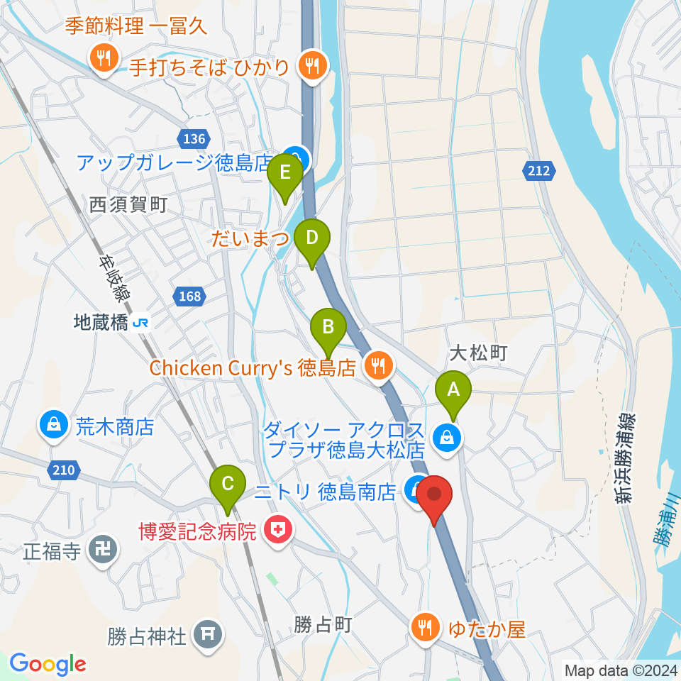 スタジオトリゴロ周辺のカフェ一覧地図