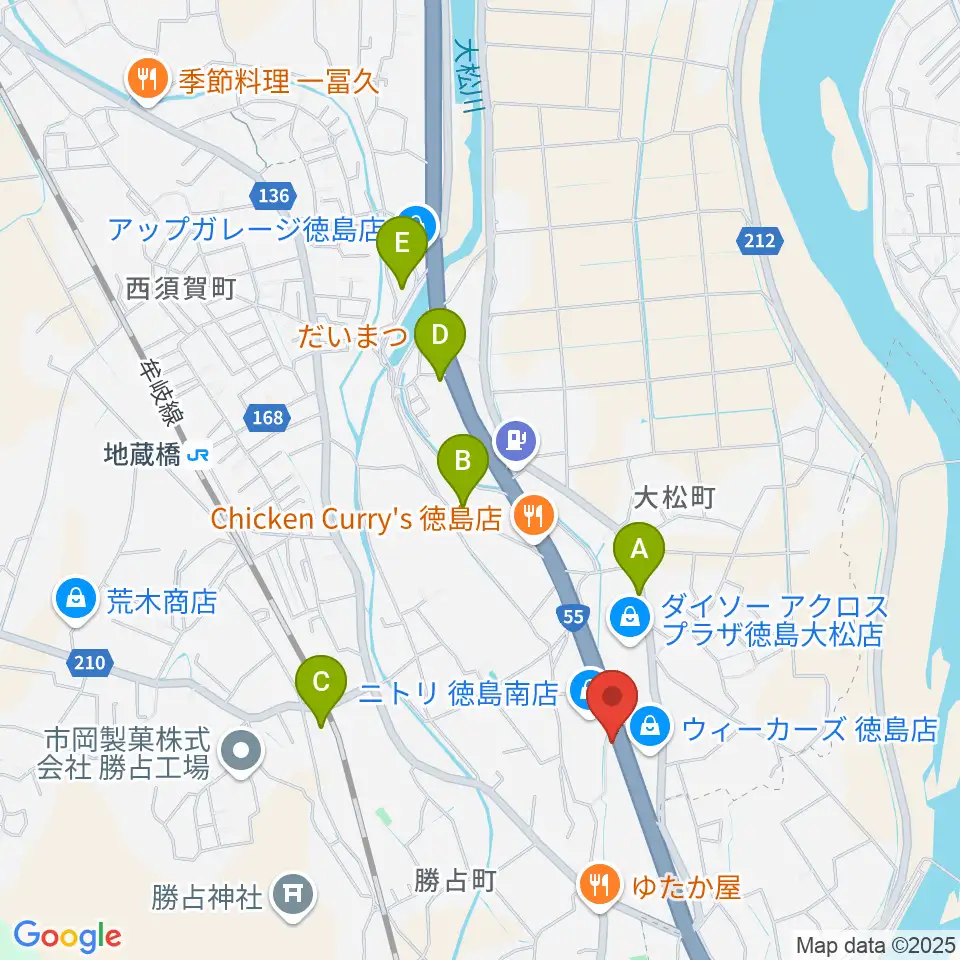 スタジオトリゴロ周辺のカフェ一覧地図