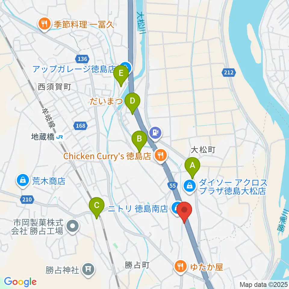 スタジオトリゴロ周辺のカフェ一覧地図