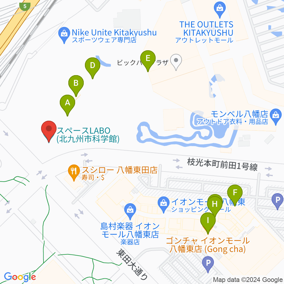 スペースLABO周辺のカフェ一覧地図