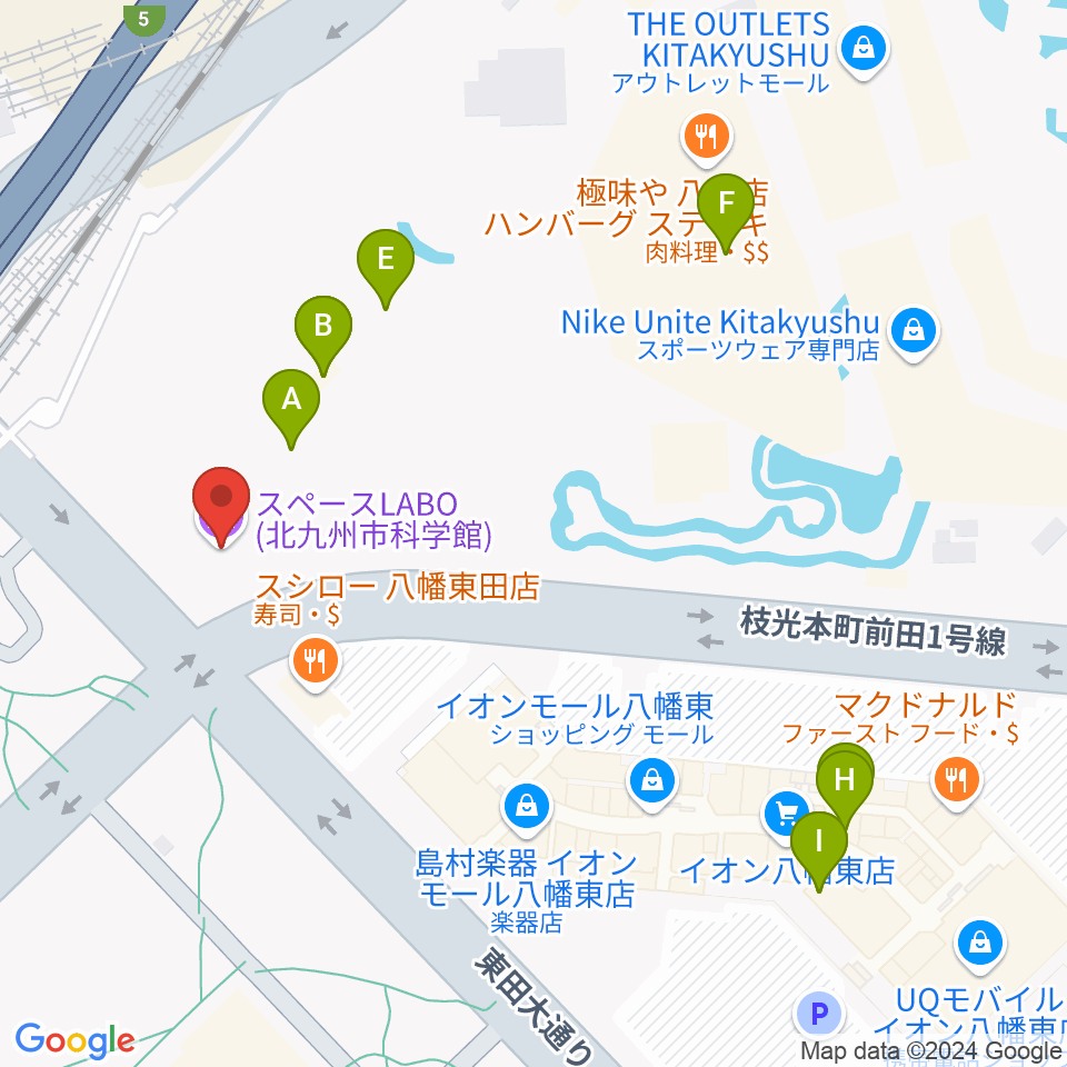 スペースLABO周辺のカフェ一覧地図