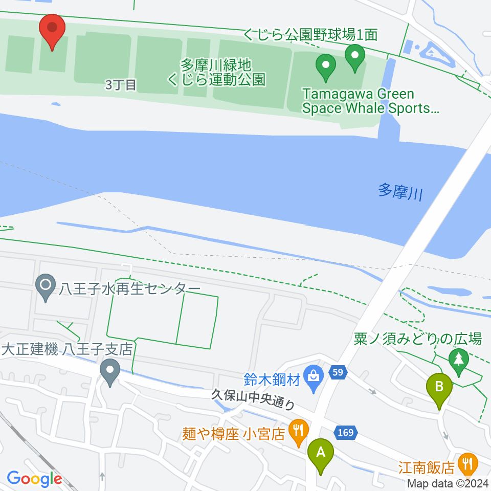 くじら運動公園少年サッカー場周辺のカフェ一覧地図