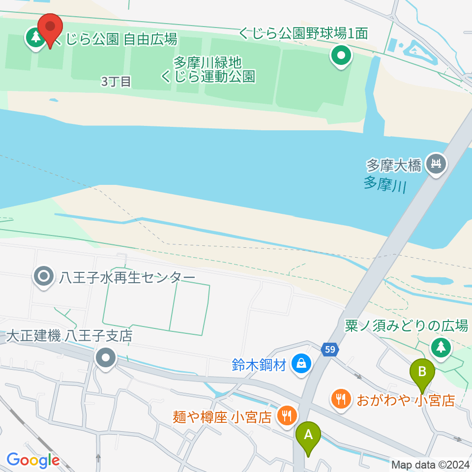 くじら運動公園少年サッカー場周辺のカフェ一覧地図