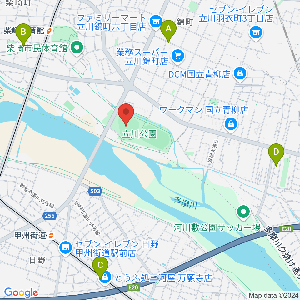 コトブキヤスタジアム周辺のカフェ一覧地図