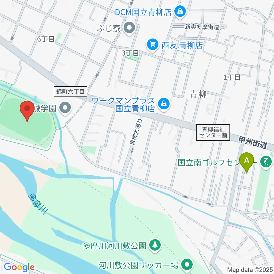 立川公園陸上競技場周辺のカフェ一覧地図