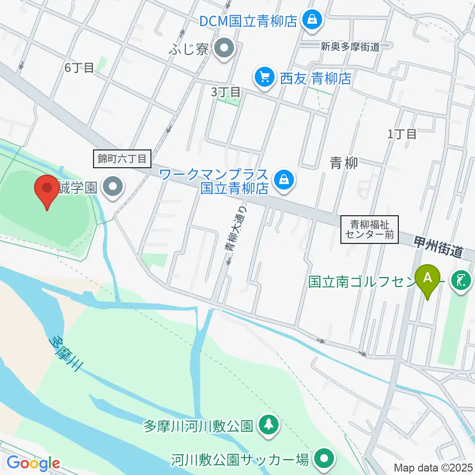 立川公園陸上競技場周辺のカフェ一覧地図