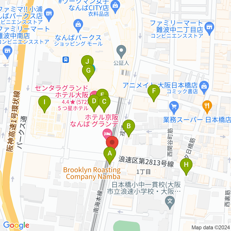 Yogibo META VALLEY周辺のカフェ一覧地図